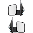 Driver and Passenger Side Mirror, Power Adjust, Non-Heated, Manual Folding, Textured Black, No Signal Light, No Memory, No Puddle Light, No Auto-Dim, No Blind Spot Feature
