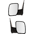 2011 Ford E-150 - Driver and Passenger Side Mirror, Manual Adjust, Non-Heated, Textured Black, Manual Folding, No Signal Light, No Blind Spot Feature, No Memory, No Puddle Light, No Auto-Dimming