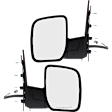 Driver and Passenger Side Mirror, Power Adjust, Non-Heated, Manual Folding, Textured Black, No Signal Light, No Memory, No Puddle Light, No Auto-Dim, No Blind Spot Feature
