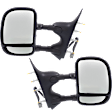 Driver and Passenger Side Towing Mirror, Power Adjust, Non-Heated, Manual Folding, Textured Black, No Signal Light, No Memory, No Puddle Light, No Auto-Dimming, No Blind Spot Feature