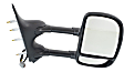 Driver and Passenger Side Towing Mirror, Power Adjust, Non-Heated, Manual Folding, Textured Black, No Signal Light, No Memory, No Puddle Light, No Auto-Dimming, No Blind Spot Feature