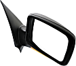 Driver and Passenger Side Mirror, Power Adjust, Heated, Manual Folding, Textured Black, In-housing Signal Light, No Memory, With Puddle Light, No Auto-Dimming, No Blind Spot Feature