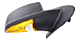 Driver and Passenger Side Mirror, Power Adjust, Heated, Manual Folding, Textured Black, In-housing Signal Light, No Memory, With Puddle Light, No Auto-Dimming, No Blind Spot Feature