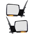2009-2010 Ford F-150 - Driver and Passenger Side Mirror, Power Adjust, Heated, Manual Folding, Textured Black, In-housing Signal Light, No Memory, No Puddle Light, No Auto-Dimming, No Blind Spot Feature