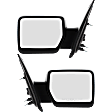 2010 Ford F-150 STX - Driver and Passenger Side Mirror, Power Adjust, Non-Heated, Textured Black, Manual Folding, No Signal Light, No Blind Spot Feature, No Memory, No Puddle Light, No Auto-Dimming