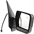 Driver and Passenger Side Mirror, Power Adjust, Heated, Manual Folding, Textured Black, No Signal Light, No Memory, With Puddle Light, No Auto-Dim, No Blind Spot Feature