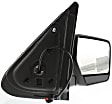 Driver and Passenger Side Mirror, Power Adjust, Heated, Manual Folding, Textured Black, No Signal Light, No Memory, With Puddle Light, No Auto-Dim, No Blind Spot Feature