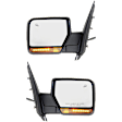 2011 Ford Expedition - Driver and Passenger Side Mirror, Power Adjust, Heated, Textured Black, Manual Folding, In-housing Signal Light, No Blind Spot Feature, With Memory, With Puddle Light, No Auto-Dimming