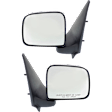 1993-2005 Ford Ranger - Driver and Passenger Side Mirrors, Manual Adjust, Manual Folding, Non-Heated, Textured Black, No Signal Light, No Memory, No Puddle Light, No Auto-Dimming