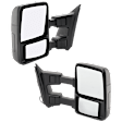 Towing Mirror, Manual Adjust, Non-Heated, Manual Folding, Textured Black, No Signal Light, No Memory, No Puddle Light, No Auto-Dim, With Blind Spot Glass