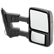 Towing Mirror, Manual Adjust, Non-Heated, Manual Folding, Textured Black, No Signal Light, No Memory, No Puddle Light, No Auto-Dim, With Blind Spot Glass