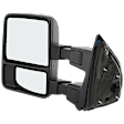 Towing Mirror, Manual Adjust, Non-Heated, Manual Folding, Textured Black, No Signal Light, No Memory, No Puddle Light, No Auto-Dim, With Blind Spot Glass
