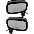 1990 Ford Mustang - Driver and Passenger Side, Door Panel Mount Mirror, Power Adjust, Non-Heated, Textured Black, Non-Folding, No Signal Light, No Blind Spot Feature, No Memory, No Puddle Light, No Auto-Dimming