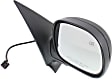 Driver and Passenger Side Mirror, Power Adjust, Heated, Manual Folding, Textured Black, No Signal Light, No Memory, No Puddle Light, No Auto-Dim, No Blind Spot Feature