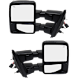 Driver and Passenger Side Towing Mirrors, Power Adjust, Power Folding, Heated, With 1 Chrome and 1 Paintable Cap, In-housing Signal Light, With memory, No Puddle Light, No Auto-Dimming