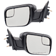 Driver and Passenger Side Mirrors, Power, Manual Folding, Non-Heated, Textured Black, No Signal Light, No Memory, No Puddle Light, No Auto-Dimming, With Blind Spot Glass