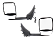 Driver and Passenger Side Towing Mirror, Power Adjust, Non-Heated, Manual Folding, Paintable, No Signal Light, No Memory, No Puddle Light, No Auto-Dim, No Blind Spot Feature