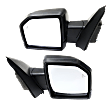 2016 Ford F-150 - Driver and Passenger Side Mirror, Power Adjust, Heated, Textured Black, Manual Folding, In-housing Signal Light, With Blind Spot Detection in Glass, Without Memory Recall, No Puddle Light, No Auto-Dimming, Crew Cab Pickup