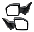 2016 Ford F-150 - Driver and Passenger Side Mirror, Power Adjust, Heated, Paintable, Power Folding, In-housing Signal Light, With Blind Spot Detection in Glass, With Memory, With Puddle Light, No Auto-Dimming