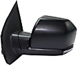 Driver and Passenger Side Mirror, Power Adjust, Heated, Manual Folding, Textured Black, In-housing Signal Light, No Memory, With Puddle Light, No Auto-Dim, With Blind Spot Detection in Glass
