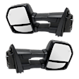 2018 Ford F-150 King Ranch - Driver and Passenger Side Towing Mirror, Power Adjust, Heated, Textured Black, Power Folding, In-housing Signal Light, With Blind Spot Detection in Glass, With Memory, With Puddle Light, No Auto-Dimming