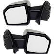 Driver and Passenger Side Mirror, Power Adjust, Heated, Power Folding, Chrome, In-housing Signal Light, With Memory, With Puddle Light, No Auto-Dim, With Blind Spot Detection in Glass