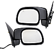 2000 Ford Excursion - Driver and Passenger Side Mirror, Power Adjust, Heated, Textured Black, Manual Folding, No Signal Light, No Blind Spot Feature, Without Memory Recall, No Puddle Light, No Auto-Dimming