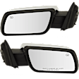 2011 Ford Flex Titanium - Driver and Passenger Side Mirror, Power Adjust, Heated, Chrome, Manual Folding, No Signal Light, No Blind Spot Feature, With Memory, With Puddle Light, No Auto-Dimming