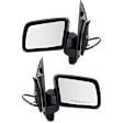 Driver and Passenger Side Mirror, Power Adjust, Heated, Manual Folding, Textured Black, No Signal Light, No Memory, No Puddle Light, No Auto-Dim, No Blind Spot Feature