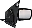 Driver and Passenger Side Mirror, Power Adjust, Heated, Manual Folding, Textured Black, No Signal Light, No Memory, No Puddle Light, No Auto-Dim, No Blind Spot Feature