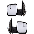 2014 Ford E-250 - Driver and Passenger Side Mirror, Power Adjust, Non-Heated, Textured Black, Manual Folding, No Signal Light, No Blind Spot Feature, No Memory, No Puddle Light, No Auto-Dimming