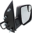 2014 Ford E-250 - Driver and Passenger Side Mirror, Power Adjust, Non-Heated, Textured Black, Manual Folding, No Signal Light, No Blind Spot Feature, No Memory, No Puddle Light, No Auto-Dimming