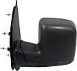 Driver and Passenger Side Mirror, Manual Adjust, Non-Heated, Manual Folding, Textured Black, No Signal Light, No Memory, No Puddle Light, No Auto-Dim, No Blind Spot Feature