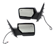 Driver and Passenger Side Mirror, Power Adjust, Heated, Manual Folding, Textured Black, No Signal Light, No Memory, With Puddle Light, No Auto-Dim, No Blind Spot Feature