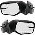 Driver and Passenger Side Mirrors, Power Adjust, Heated, Paintable, Manual Folding, No Signal Light, with Blind Spot Glass, No Memory, No Puddle Light, No Auto-Dimming