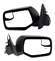 2010 Ford Escape - Driver and Passenger Side Mirror, Power Adjust, Heated, Textured Black, Manual Folding, No Signal Light, With Blind Spot Glass, No Memory, No Puddle Light, No Auto-Dimming