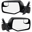 Driver and Passenger Side Mirrors, Power, Non-Heated, Textured Black, Manual Folding, No Signal Light, with Blind Spot Glass, No Memory, No Puddle Light, No Auto-Dimming