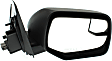 Driver and Passenger Side Mirrors, Power, Non-Heated, Textured Black, Manual Folding, No Signal Light, with Blind Spot Glass, No Memory, No Puddle Light, No Auto-Dimming