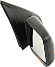 2014 Ford F-150 - Driver and Passenger Side Mirror, Power Adjust, Heated, Textured Black, Manual Folding, In-glass and In-housing Signal Light, Driver Side - With Blind Spot Corner Glass; Passenger Side - No Blind Spot Feature, No Memory, No Puddle Light