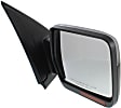 Driver and Passenger Side Mirrors, Power Adjust, Heated, Manual Folding, Chrome, Standard Type, No Built-In Blind Spot Glass(RH), with Built-In Blind Spot Glass(LH), with Reflector