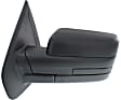 2014 Ford F-150 XLT - Driver and Passenger Side Mirror, Power Adjust, Non-Heated, Textured Black, Manual Folding, No Signal Light, Driver Side - With Blind Spot Detection in Glass; Passenger Side - No Blind Spot Feature, No Memory, No Puddle Light, No Auto-D