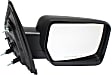 2014 Ford F-150 XLT - Driver and Passenger Side Mirror, Power Adjust, Non-Heated, Textured Black, Manual Folding, No Signal Light, Driver Side - With Blind Spot Detection in Glass; Passenger Side - No Blind Spot Feature, No Memory, No Puddle Light, No Auto-D