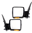 2009-2010 Ford F-150 - Driver and Passenger Side Mirror, Power Adjust, Heated, Power Folding, Chrome, In-housing Signal Light, With Memory, With Puddle Light, No Auto-Dimming, No Blind Spot Feature