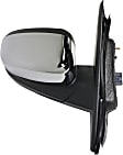 Driver and Passenger Side Mirror, Power Adjust, Heated, Manual Folding, Chrome, No Signal Light, With Memory, With Puddle Light, No Auto-Dim, No Blind Spot Feature