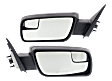 2016 Ford Flex SE - Driver and Passenger Side Mirror, Power Adjust, Non-Heated, Textured Black, Manual Folding, No Signal Light, With Blind Spot Glass, No Memory, No Puddle Light, No Auto-Dimming
