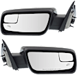2013-2019 Ford Flex - Driver and Passenger Side Mirrors, Power, Manual Folding, Heated, Paintable, No Signal Light, No Memory, No Puddle Light, No Auto-Dimming, With Blind Spot Glass
