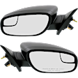 Driver and Passenger Side Mirror, Power Adjust, Non-Heated, Manual Folding, Textured Black, No Signal Light, No Memory, No Puddle Light, No Auto-Dimming, With Blind Spot Glass