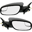Driver and Passenger Side Mirror, Power Adjust, Heated, Manual Folding, Textured Black, No Signal Light, No Memory, With Puddle Light, No Auto-Dimming, With Blind Spot Glass