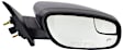 Driver and Passenger Side Mirror, Power Adjust, Heated, Manual Folding, Textured Black, No Signal Light, No Memory, With Puddle Light, No Auto-Dimming, With Blind Spot Glass