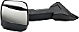 Driver and Passenger Side Towing Mirrors, Manual Adjust, Non-Heated, Textured Black, Manual Folding, No Signal Light, No Puddle Light, Single Arm, Fits Configurations with 4-Bolt Mirror Only